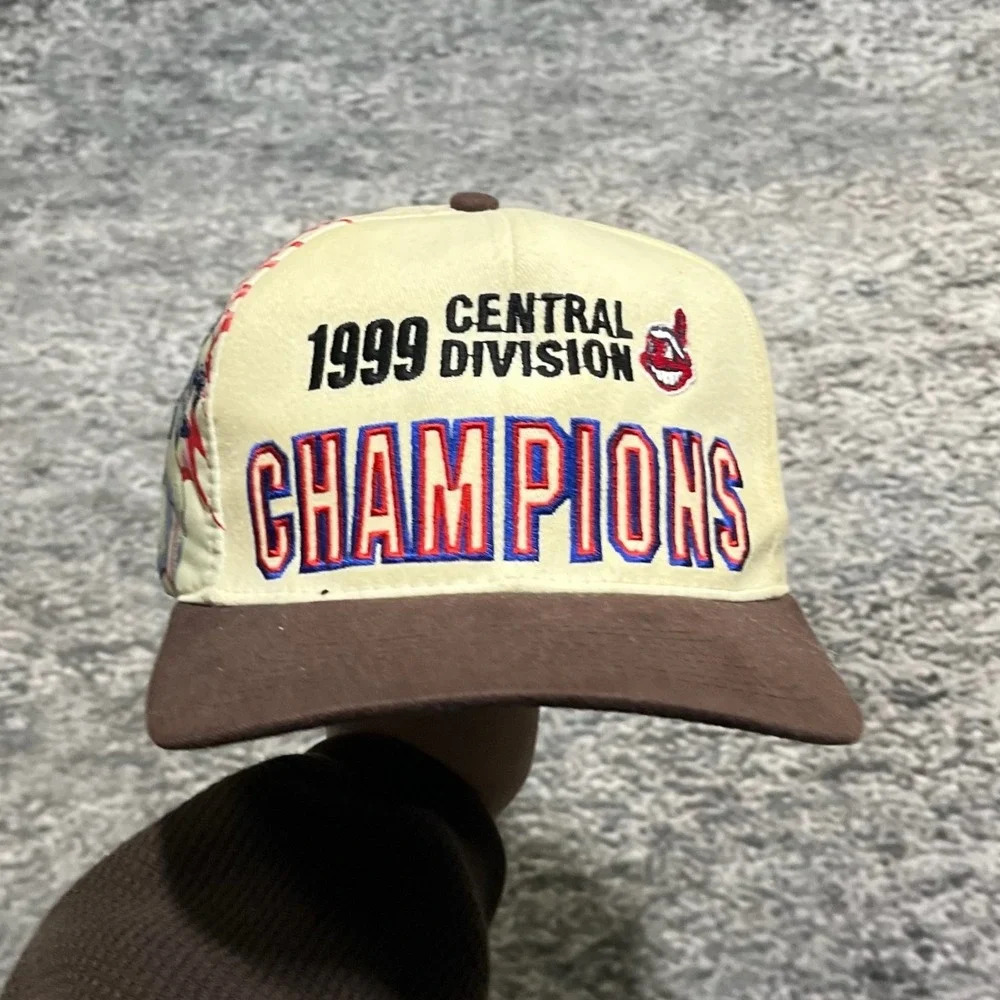 Vintage Cleveland‎ Indians 1999 Central Division Champions Hat Drew Pearson MLB